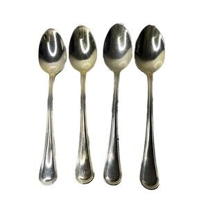 Pfaltzgraff Gold Electroplate Demitasse Espresso Spoons 4 Stainless Steel